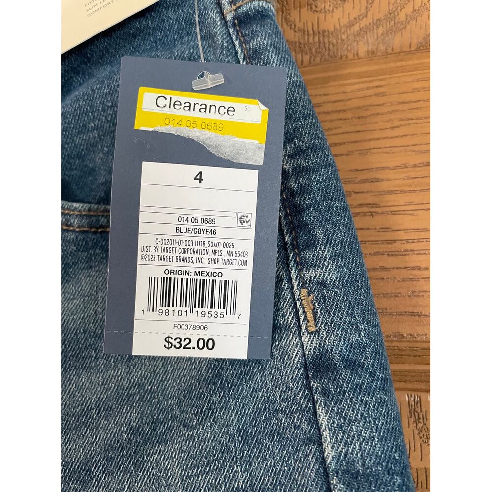 NWT Universal Thread Size 4 Mid-Rise 80’s Slim Button Fly waist 13-14% - Picture 3 of 5